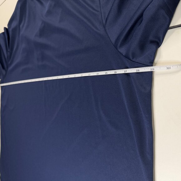 Adidas Navy Teurlings Catholic School Short Sleeve Golf Grind Polo Shirt Sz 3XL - Picture 6 of 8
